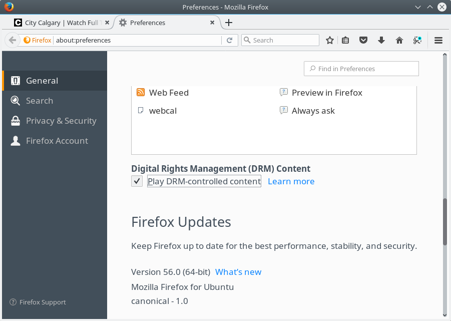 Firefox enable DRM